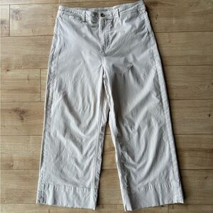 Everlane Beige High Waist Wide Leg Crop Pants Womens Size 12